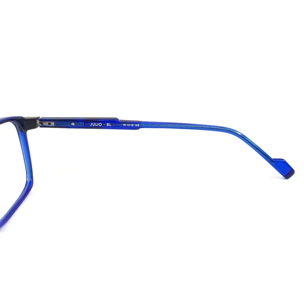 Etnia Barcelona Eyeglasses Frames JULIO BL Blue Striped Rectangle 57-15-148